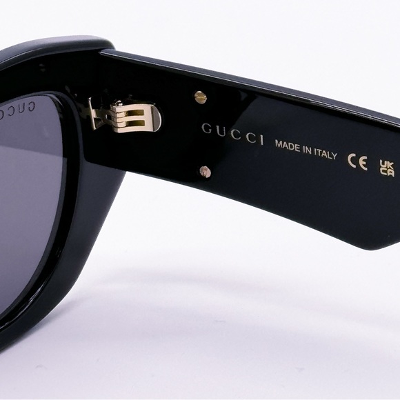 NEW GUCCI SUNGLASSES GG1421S 001 WOMEN BLACK  EYEWEAR GUCCI - Picture 11 of 13